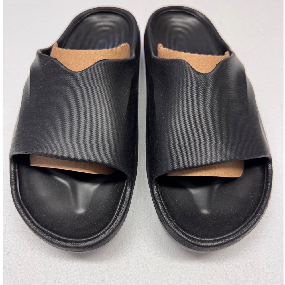 Stand+ Onyx Slide Sandals Mens 9 Womens 11 Black Foam Recovery AG3-BKB-090